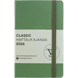 Victoria's Journals Classic 2026 Haftalık Ajanda A6 (9x14 cm) Sert Kapak Ivory 70gr.