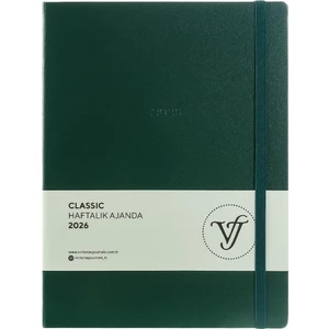 Victoria's Journals Classic 2026 Haftalık Ajanda A4 (19x25cm) Sert Kapak Ivory 100 gr.