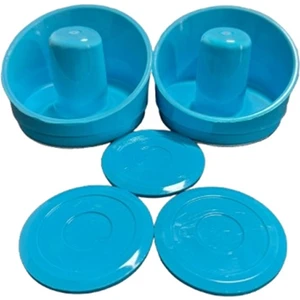 2 Adet Air Hockey Elcik ve 3 Adet Disk - Havalı Hockey Tokacı ve Diskleri