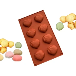 Silikon Kalıp Istiridye  (Shell) Deniz Kabuğu Kalıbı 8 Li