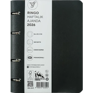 Victoria's Journals Ringo 2026 Haftalık Ajanda A5 (14X21CM) Esnek Kapak Ivory 80GR. Içi Değişebilir