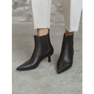 Kloyd Kahve Hakiki Deri Kadın Bot