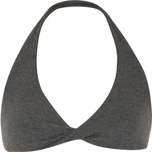 Kaşkorse Gri Melanj Crop Top