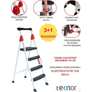 Extreme Plastik Basamaklı Metal Merdiven