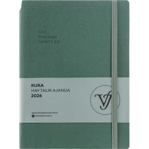 Victoria's Journals Kuka 2026 Haftalık Ajanda A5 (14x21cm) Esnek Kapak Ivory 80gr.