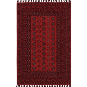 Cool Halı Atlas 04 Kırmızı Mutfak Halısı Yıkanabilir Halı Kaymaz Taban Yolluk Afgan Halısı Salon Halısı