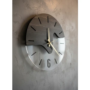 40 cm Modern Tasarım Ahşap Mdf & Pleksi Duvar Saati – Dekoratif Ev & Ofis Saat