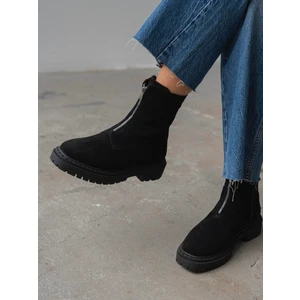 Sully Siyah Süet Hakiki Deri Kadın Bot