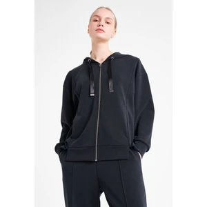 Kadın Fermuarlı Kapüşonlu Sweatshirt 25N-2103