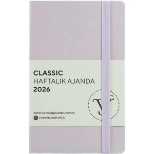 Victoria's Journals Classic 2026 Haftalık Ajanda A6 (9x14 cm) Sert Kapak Ivory 70gr.