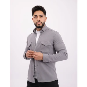Likralı Iç Polarlı Spor ve Şık Erkek Gömlek