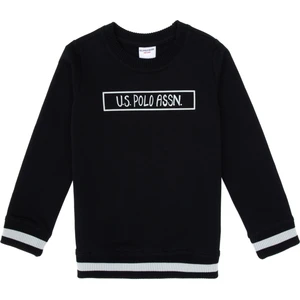 U.S. Polo Assn. Erkek Çocuk Siyah Basic Bisiklet Yaka Sweatshirt 50314006-VR046