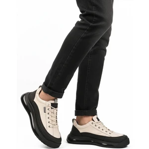 Beyaz Hakiki Deri Erkek Casual Ayakkabı 24K500-1 M