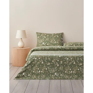 Florish Pamuk Tek Kişilik Nevresim Takımı 160X220 cm Yeşil