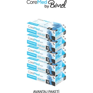 Nitril Mavi Pudrasız Muayene Eldiveni S - 5 Paket 100 lü