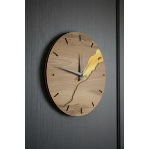 40 cm Modern Tasarım Yarık Desenli Ahşap Mdf Duvar Saati