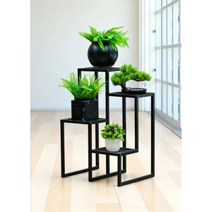 Dekoratif Metal 4 Raflı Saksılık Katlı Dikey Saksı Standı Çiçeklik Bahçe ve Balkon Dekoru Garden