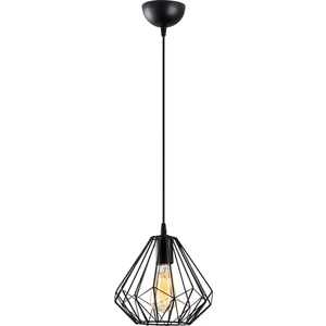 Diamond Tekli Tel Sarkıt Avize Pütürlü Siyah, Sarkıt Lamba DIAMOND-S-704