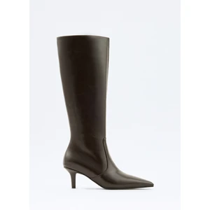 Çizme 2505 - Sivri Burun Fermuarlı Acı Kahve Kadın Çizme