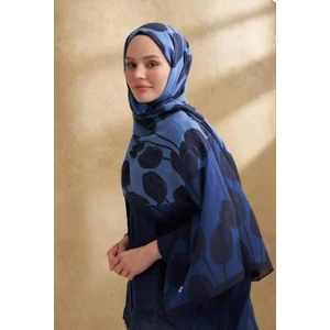Lale Desen Şal 3380-LACIVERT