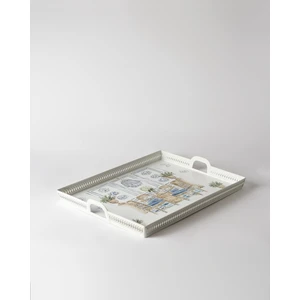 Madame Coco Maison Dikdörtgen Örgü Tepsi - Renkli