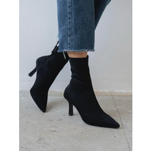 Dina Streç Siyah Süet    Bot