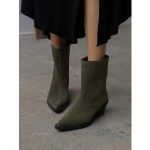 Piora Haki Süet Hakiki Deri Kadın Bot