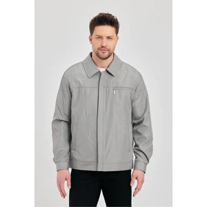 Erkek Gri Klasik Yaka Mevsimlik Mont&ceket