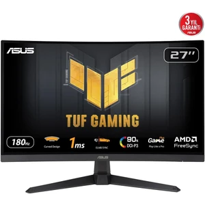 Tuf Gamıng VG27VQ3B 27" 1ms 180HZ Curved Va