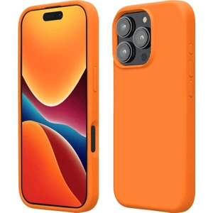 Apple iPhone 14 Pro Max Uyumlu Silikon Kılıf - Pastel Renk Tonu Esnek Tam Koruma Kapak - Turuncu