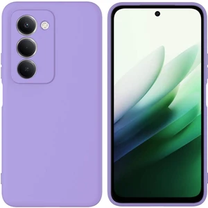 Redmi 15 Uyumlu Silikon Kılıf - Kamera Korumalı Esnek Pastel Renk Kapak - Lila