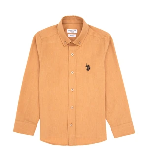 U.s. Polo Assn. Erkek Çocuk Camel Gömlek Basic 50316769-VR015
