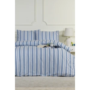 Scatt Nevresim Takımı Çift Kişilik Lastikli Çarşaf (200X220 Cm) Mavi