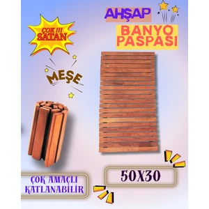 Ahşap Banyo Paspasları Meşe (Çok Amaçlı Kullanım)
