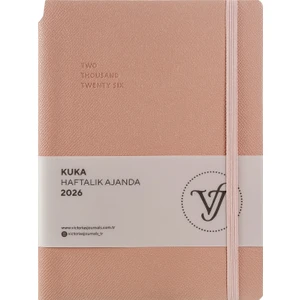 Victoria's Journals Kuka 2026 Haftalık Ajanda A5 (14x21cm) Esnek Kapak Ivory 80gr.