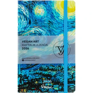 Victoria's Journals Smyth Vegan Art 2026 Haftalık Ajanda A5 (14x21cm) Sert Kapak Ivory 80gr.