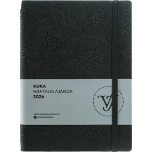 Victoria's Journals Kuka 2026 Haftalık Ajanda A5 (14x21cm) Esnek Kapak Ivory 80gr.