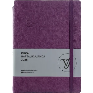 Victoria's Journals Kuka 2026 Haftalık Ajanda A5 (14x21cm) Esnek Kapak Ivory 80gr.