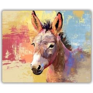 Renkli Eşek Baskılı Mouse Pad 18X22 cm