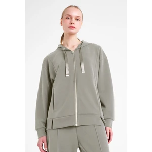 Kadın Fermuarlı Kapüşonlu Sweatshirt 25N-2103