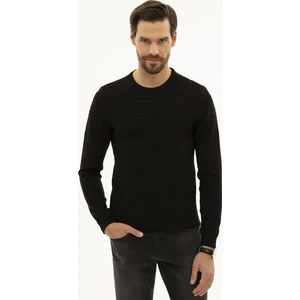 Pierre Cardin Erkek Siyah Slim Fit Kazak 50233715-VR046