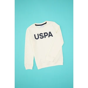 U.S. Polo Assn. Erkek Çocuk Krem Basic Bisiklet Yaka Sweatshirt 50307801-VR256
