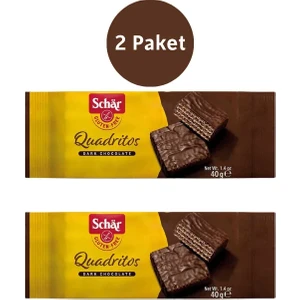 Quadritos Glutensiz Çikolata Kaplamalı Gofret 40 gr (2 Adet)