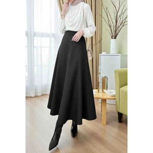 Grey Moda Kadın Scuba Kumaş Puf Kloş Tesettür ve Günlük Etek BOY:94-95CM