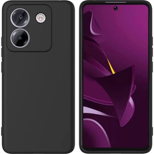 Poco M7 Pro Uyumlu Silikon Kılıf - Kamera Korumalı Esnek Pastel Renk Kapak - Siyah