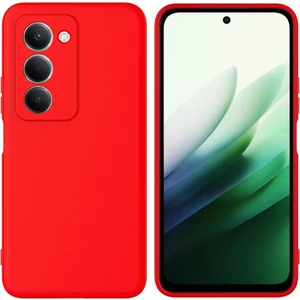 Redmi 15 Uyumlu Silikon Kılıf - Kamera Korumalı Esnek Pastel Renk Kapak - Kırmızı