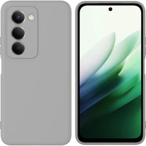 Redmi 15 Uyumlu Silikon Kılıf - Kamera Korumalı Esnek Pastel Renk Kapak - Gri