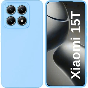 Xiaomi 15T Uyumlu Silikon Kılıf - Kamera Korumalı Esnek Pastel Renk Kapak - Mavi