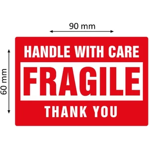 Dikkat Kırılır Fragile Etiketi 90MM x 60MM