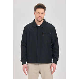 Erkek Siyah Klasik Yaka Mevsimlik Mont&ceket